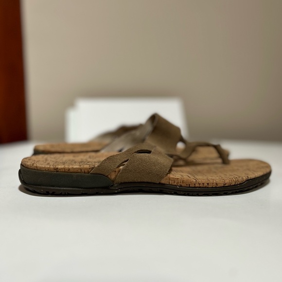 Tara M. "Etta" Suede Leather Thong Sandals - Picture 3 of 10